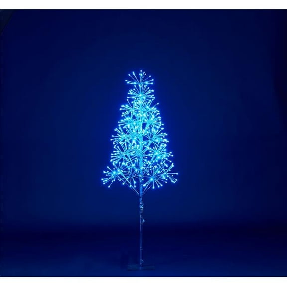 Queens of Christmas LED-TR3D04-LBL 4 ft. Starburst LED Tree, Blue