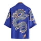 thumbnail image 4 of Qarigey Hombres Mujeres Camisa de playa hawaiana Casual Abotonado Manga corta Dragón simple Transpirable Estilo étnico Camiseta diaria Camisetas Azul XXL, 4 of 6