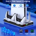 thumbnail image 4 of Beboncool PS5 Cooling Fan Stand, All-in-One Charger Station with Dual Turbo Fan & Dual Controller Charging Dock, for PS5 Pro, Slim, Disc & Digital Edition, 4 of 10