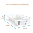 thumbnail image 2 of Escurridor de platos con charola blanco Organizador Platos Trastes, 2 of 5