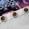 thumbnail image 4 of Manfei Teens Video Gamer Blackout Curtains Set of 2 (52x84 Each),Gamepad Game Lovers Window Curtains,Black Orange Curtains and Drapes For Kids,Luxury Bedroom Decor, 4 of 6