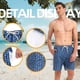 thumbnail image 4 of Trajes de baño para hombre Scotamalone, shorts de natación de secado rápido de 7 pulgadas con forro de malla, azul marino y blanco, 4 of 6