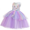 thumbnail image 3 of Princess Unicorn Dress Up for Little Girls Birthday Dresses Party Unicorn Costumes Halloween, 3 of 7