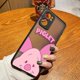 thumbnail image 3 of Matte Phone Case for OPPO RENO 8 8T 7Z 7 6Z 6 5 4 3 PRO PLUS 4G 5G Hard Case Funda Coque Capa Shell Cover Cute Pink Piglet Anime, 3 of 5