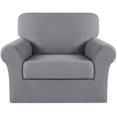 thumbnail image 1 of Stretch jacquard sofa cover (chair, dove), 1 of 7