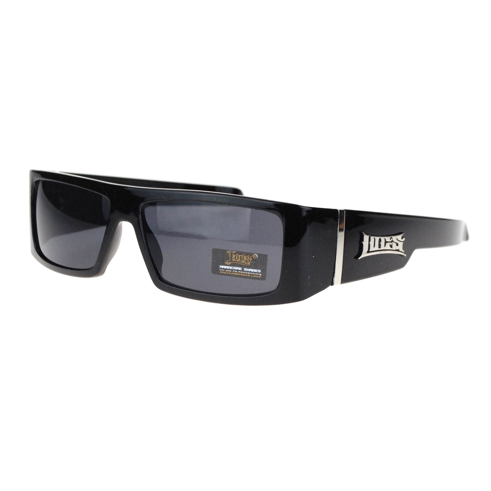 All Black Locs Gangster Rectangular Mad Dog Sunglasses