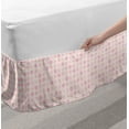thumbnail image 2 of Blush Pink Bed Skirt, Abstract Pastel Colored Pattern of Simple Little Hearts in Rounds, Elastic Bedskirt Dust Ruffle Wrap Around for Bedding Decor, 4 Sizes, Pale Peach Multicolor, by Ambesonne, 2 of 2