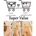 thumbnail image 3 of 6 Pack Cotton Underwear for Women Cute Low Rise Bikini Panties High Cut Breathable Sexy Hipster Womens Cheeky S-XL, 3 of 6