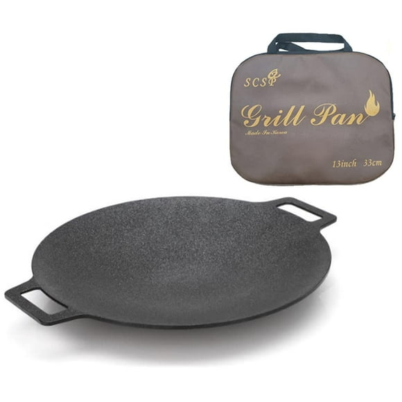 SCSP Korean BBQ Grill Pan 13” Non-Stick Aluminum Casting with Storage Bag