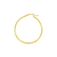 thumbnail image 2 of 14kt Yellow Gold 2x35mm Round Tube Polished Women's Hoop Earrings With Snap Bar Closure, 2 of 4