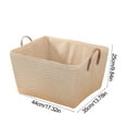 thumbnail image 5 of Bxaolu Large Laundry Basket, Laundry Hamper, Sisal&nbsp;Rope Storage Hamper for Bedroom, Nursery & Bathroom – Toy Storage Organizer, 20" x 15" x 15", Khaki, 5 of 6