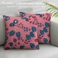 thumbnail image 3 of Orinice Girl Throw Pillow Cover Abstract Wildflower Pillow Covers Pink Pillowcovers Soft Double Side Print Sofa Linen Square Throw Pillowcover for Girls Friends Daughter Niece Women White, 3 of 5