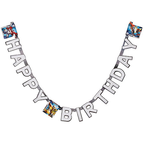 TRANSFORMERS JUMBO LETTER BANNER KIT ~ Birthday Party Supplies Room Decorations 