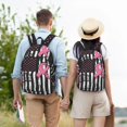 thumbnail image 5 of Naloa Ribbon Breast Cancer Awareness Canvas Backpack for Men Women Rucksack Casual Travel Daypack College Tote Satchel Bookbag for Teens-Medium, 5 of 7