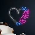thumbnail image 2 of Handmadetneonsign Butterfly Heart Neon Sign, Heart Butterfly Led Sign, Heart Neon Light, Butterfly, 2 of 5