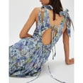 thumbnail image 5 of Women Floral Maxi Dress Tie Shoulder Cutout Backless Boho Smocked Flowy Dresses Summer Fall Sundress, 5 of 6