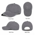 thumbnail image 2 of Washed Cotton Baseball Cap, Low Profile Adjustable Dad Hat for Casual Wear, TIKA, 2 of 7