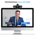 thumbnail image 2 of Cámara web 1080P con micrófono para escritorio, tecknet, luz de anillo ajustable de 3 niveles, USB, para videoconferencias/llamadas/transmisión en vivo/aprendizaje en línea, 2 of 9