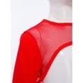 thumbnail image 5 of Eandarui Kids Girls Fishnet Crop Top Long Sleeve Hollow Out Mesh Shirt Hip Hop Jazz Street Dance Top Red 12, 5 of 7