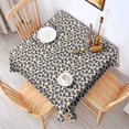 thumbnail image 2 of Leopard Print Square Tablecloth 52x52in(132x132cm) – Waterproof Polyester Printed Table Cover, Wrinkle Resistant & Washable for Kitchen Dining Picnic Party Decor, 2 of 6
