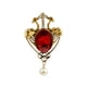 thumbnail image 1 of Elegante grúa Rhinestone perla decorativa ramillete camisa broche alfileres joyería Yuyangstore Broche, 1 of 8