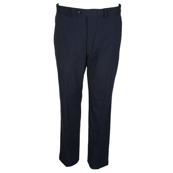 Alfani Mens Blue Pindot  Flat Front Dress Pants 32X30