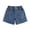 Blue, variant on JOANKDMI Jean Shorts for Teen Girls Ripped Denim Elastic High Waisted Short Pants with Rolled Cuff Hem Casual Classic Bottoms for Kids School Summer Holiday Playwear
