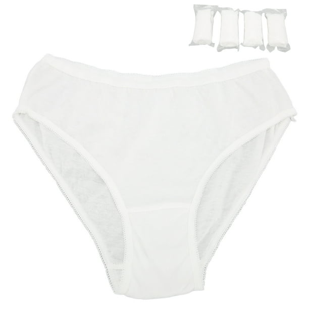 Disposable Underwear Postpartum,4pcs Disposable Cotton Underwear Disposable  Underwear Disposable Cotton Pantie Dependable Performance