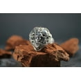 thumbnail image 2 of Roarsilver 925 Sterling Silver Antique Face Pattern Ring | 14, 2 of 5