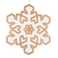 thumbnail image 1 of 25 Pouces" Rosegold/blanc 3D Mousse Scintillante Snowflk, 1 of 2