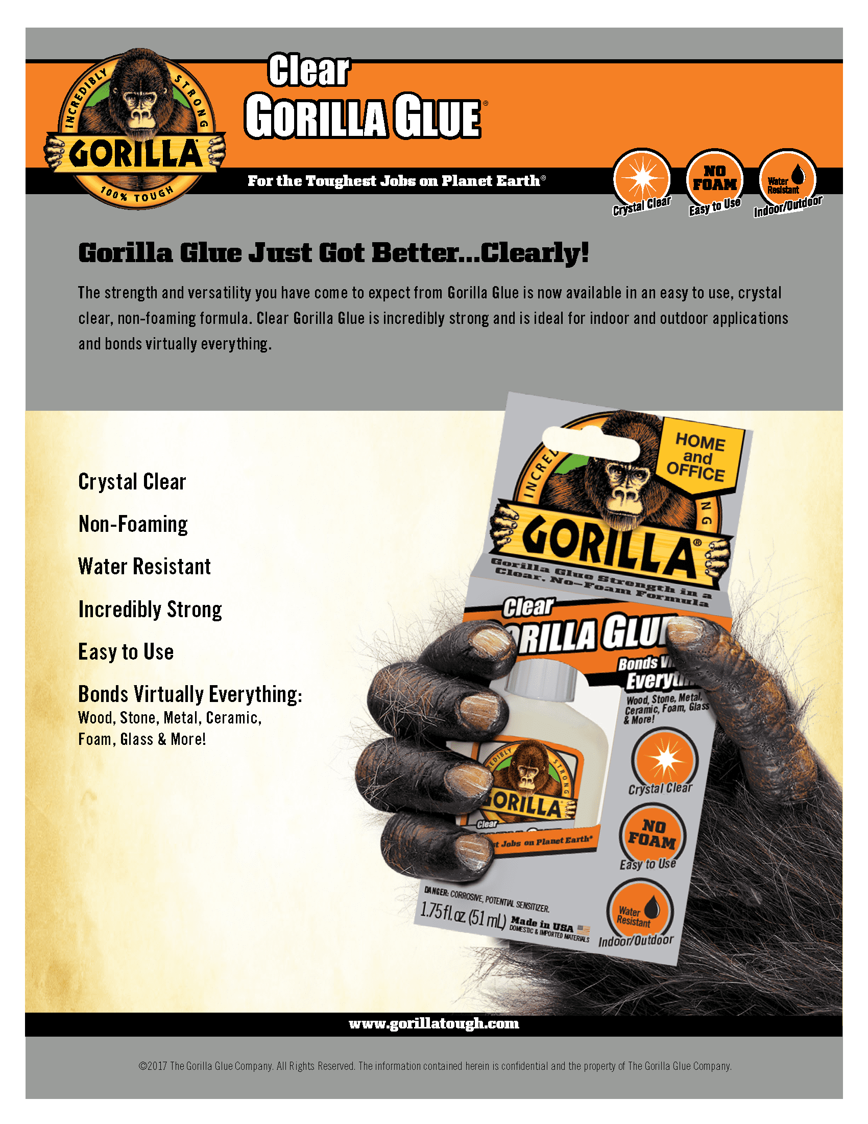 Gorilla Clear Gorilla Glue-3.75oz, 1 count - King Soopers