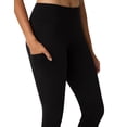 thumbnail image 4 of No nonsense Women's Cotton Capri Legging with Tech Pocket, Black, Small, 4 of 4