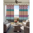 thumbnail image 4 of Boho Blackout Curtains 54 Inches Long for Bedroom,Colorful Striped Ethnic Geometric Modern Abstract Art Thermal Insulated Room Darkening Black Out Window Curtain Panels Grommet Drapes for Living Room, 4 of 8