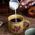 thumbnail image 3 of Maple Leaf Pattern Mug Stoneware Frosted Household Coffee Cup with Handle, 3 of 6
