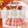 thumbnail image 6 of Enyan Newborn Baby Girl Fall Winter Outfits Thanksgiving Christmas Outfit Long Sleeve Romper Suspender Skirt Set 3Pcs（Size 3-6 Months）, 6 of 8