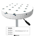 thumbnail image 4 of Lsque Hand Drawn Turtle Round Bar chair cushion covers Velvet Fabric Premium Comfort Protects from Scratches and Stains for 14-17 Inch Chair- 14 inch, 4 of 7