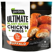 Gardein Ultimate Plant-Based Vegan Chick'n Wings Buffalo, 14.8 oz (Frozen)