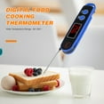 thumbnail image 3 of LED Digital Food Thermometer with 4.5-Inch 304 Stainless Steel Folding Probe, -50~300℃ Wide Range, 0.1℃ High Resolution, 3s Instant Read, Auto ON/OFF & 90s Auto-Off, Reversible Display, Magnetic Back, 3 of 6