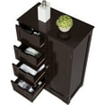 thumbnail image 4 of Yaheetech Wooden Free-Standing Bathroom Floor Cabinet with Drawers and Cupboard, Espresso, 4 of 8