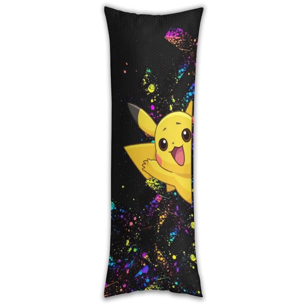 Funda de almohada Pokémon, funda de almohada larga de cuerpo entero, almohada de compañero de juegos para niños, cojín de sofá, muebles para el hogar, decoraciones de cama de 20" x 54"
