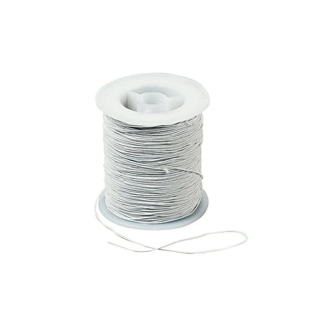 Kids Elastic - Fun Express - Thin White Elastic Cording - Craft Supplies - Kids Beading - Beading Supplies - 1 Piece