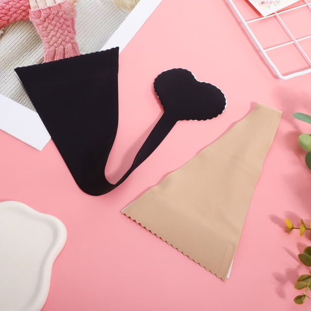 Tanga invisible sin tirantes para mujer, 2 unidades, sin costuras, elástica, transpirable, adhesiva, para vestidos de noche, talla L