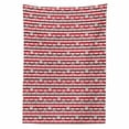 thumbnail image 2 of 4th of July Tablecloth, Stripes with Stars Freedom and Liberty of the USA National Holiday, Rectangle Satin Table Cover for Dining Room and Kitchen, 52" X 70", Royal Blue Beige Red, by Ambesonne, 2 of 2