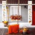 thumbnail image 4 of Decoración de otoño – Decoraciones de otoño para el hogar – Happy Fall Y'all & Give Thanks Porche Banners para decoraciones de cosecha de otoño – Decoraciones de Acción de Gracias para el hogar ER, 4 of 5