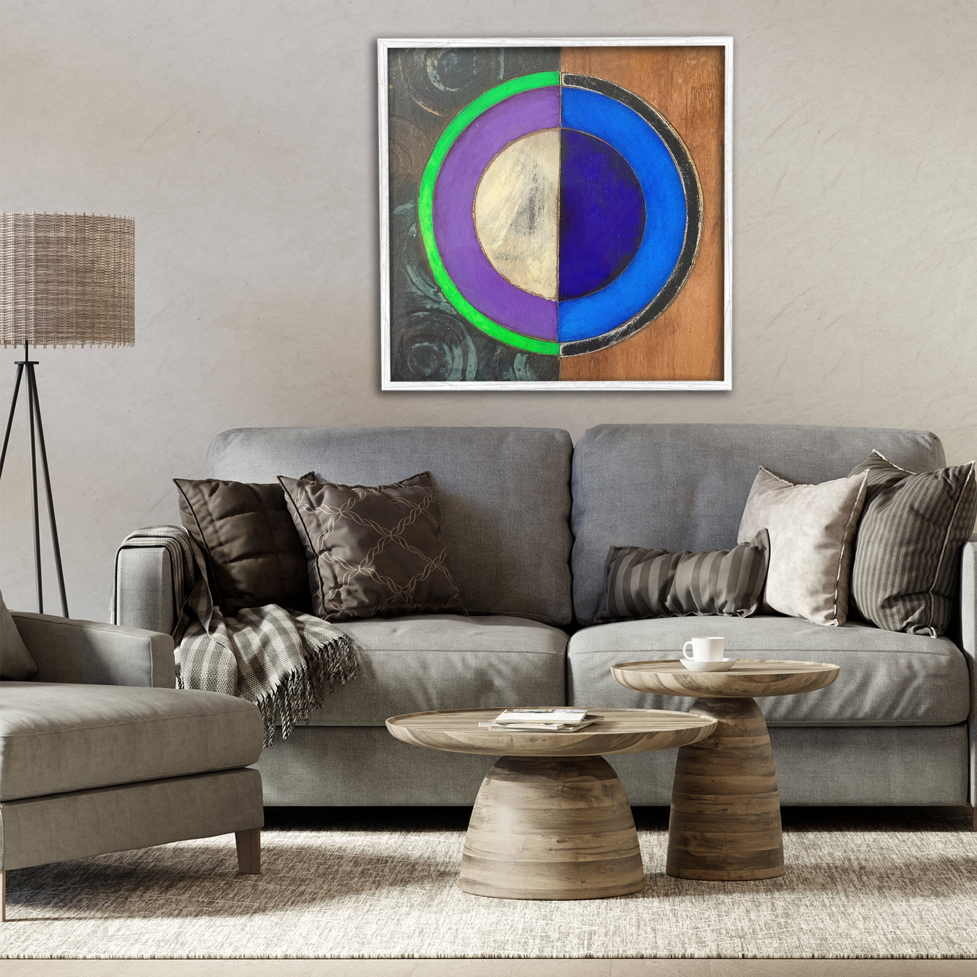 Stupell Industries Rustic Circular Balance White Framed Giclee Art, design by Matthew Finger