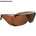 thumbnail image 4 of GRINDERPUNCH Cover-Ups Brown Fit Over Sunglasses - Wrap Around Sunglasses - People Who Wear Prescription Glasses in the Sun, 4 of 6