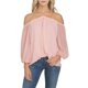 thumbnail image 1 of 1.STATE Womens Sheer Knit Blouse, mediumred, 2XL, 1 of 1