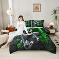 thumbnail image 4 of Castle Fairy Twin Size 2-Piece Abstract Rose Skeleton Comforter Set, 4 of 8