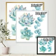 thumbnail image 4 of Designart 'Succulents and Eucalyptus Leaves' Traditional Framed Canvas Wall Art Print, 4 of 5