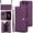 Dark Purple, variant on TECH CIRCLE Folio Faux Leather Case for iPhone 8 Plus & iPhone 7 Plus (5.5") 2017 - Protective Phone Case, Built-in Stand & Card Slots & Wrist Strap & Button Closure, Lightweight Portable Cover, White